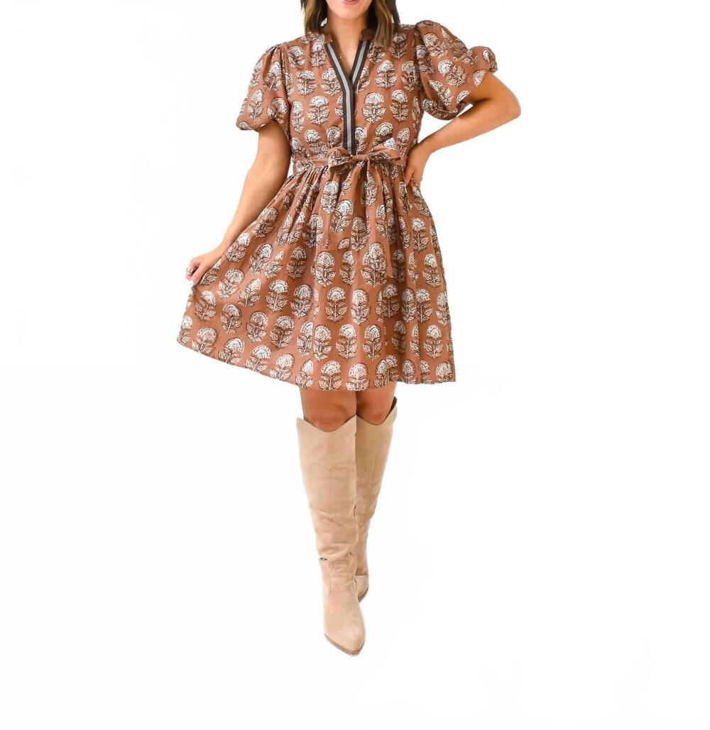NEW THML falling for florals dress in beige